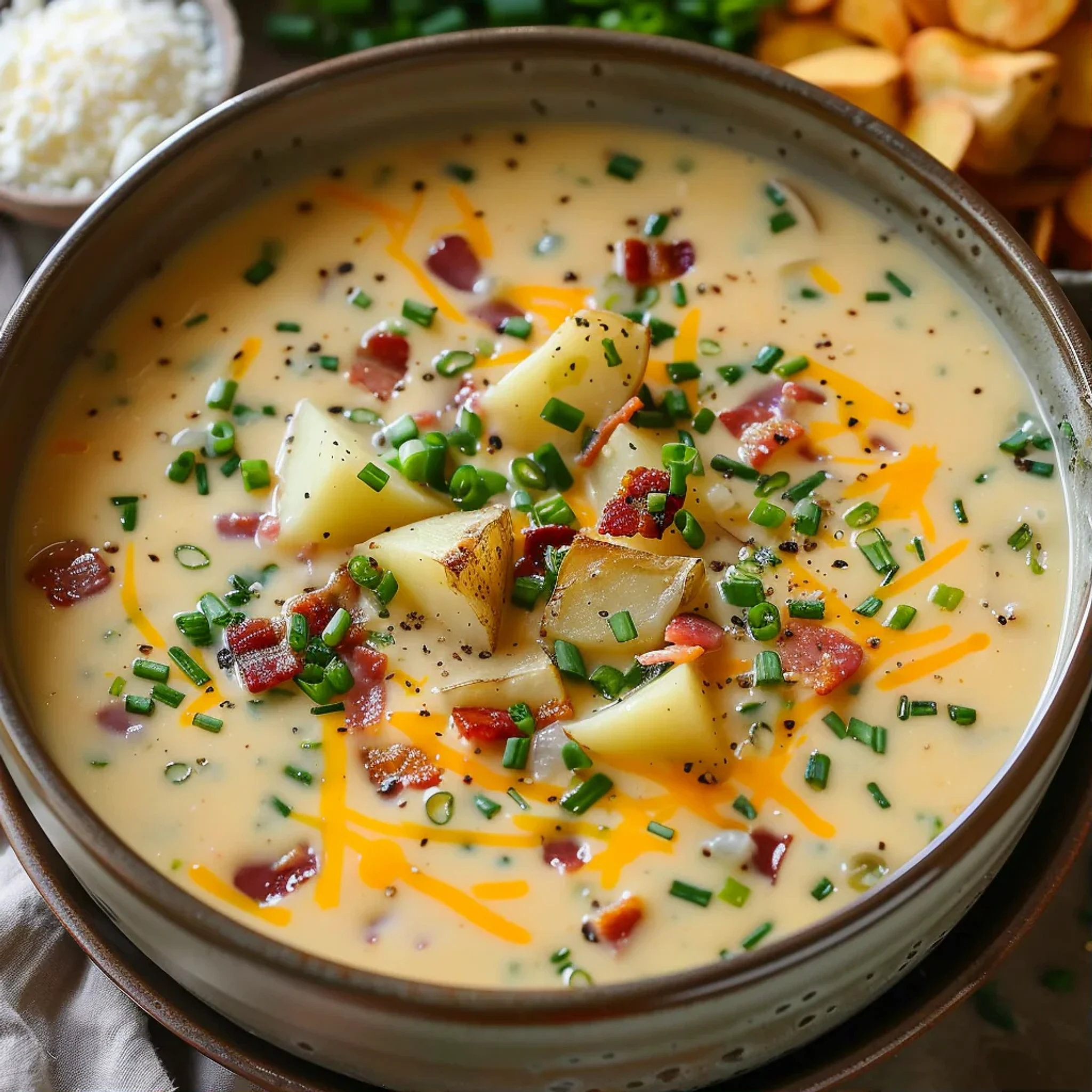 Easy Outback Steakhouse Potato Soup Recipe for Healthy Eating - Recipe Image