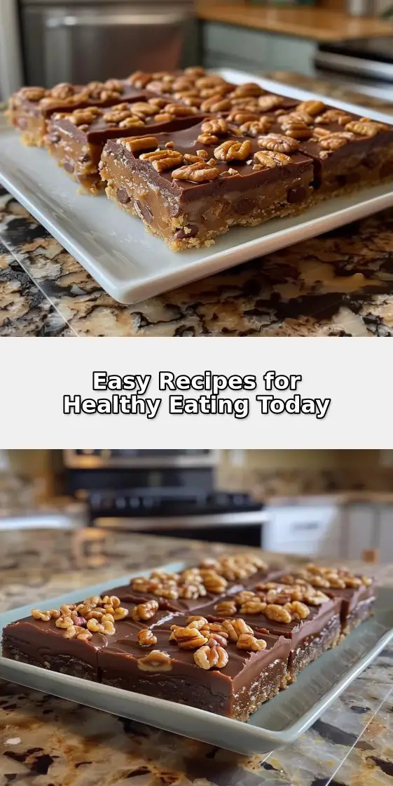 Chocolate Turtle Caramel Bars