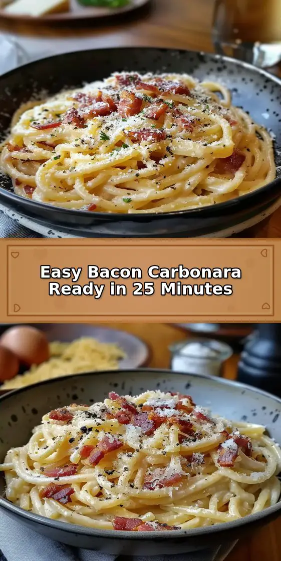 Classic 25-Minute Bacon Carbonara Pasta