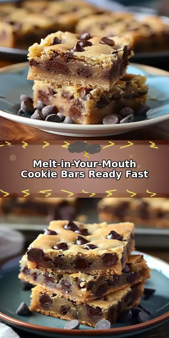 Melt-in-Your-Mouth Chocolate Chip Cookie Bars