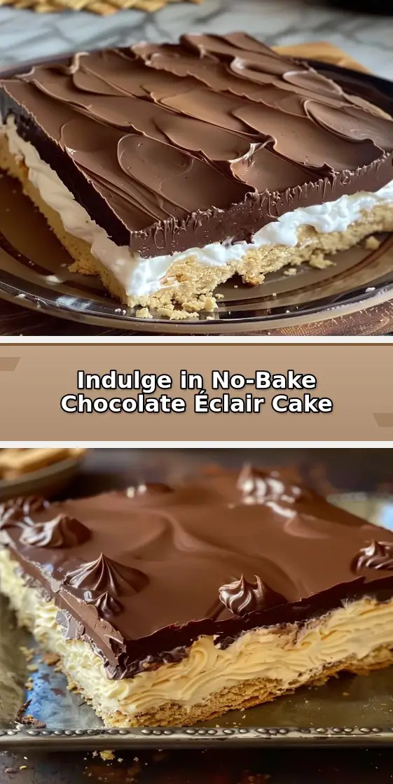 No-Bake Chocolate Éclair Cake