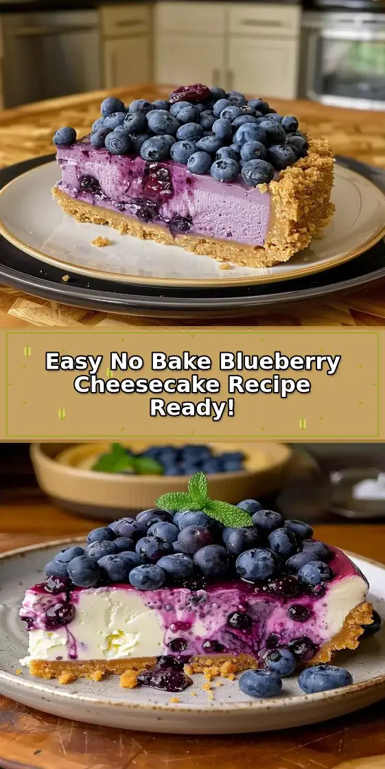 No Bake Blueberry Cheesecake