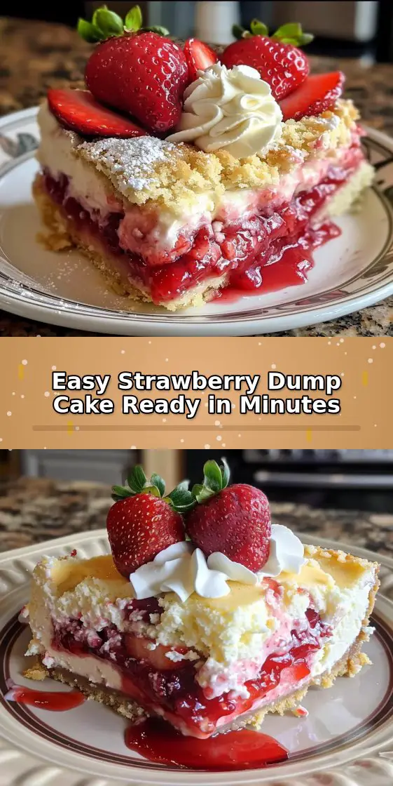 Strawberry Cheesecake Dump Cake
