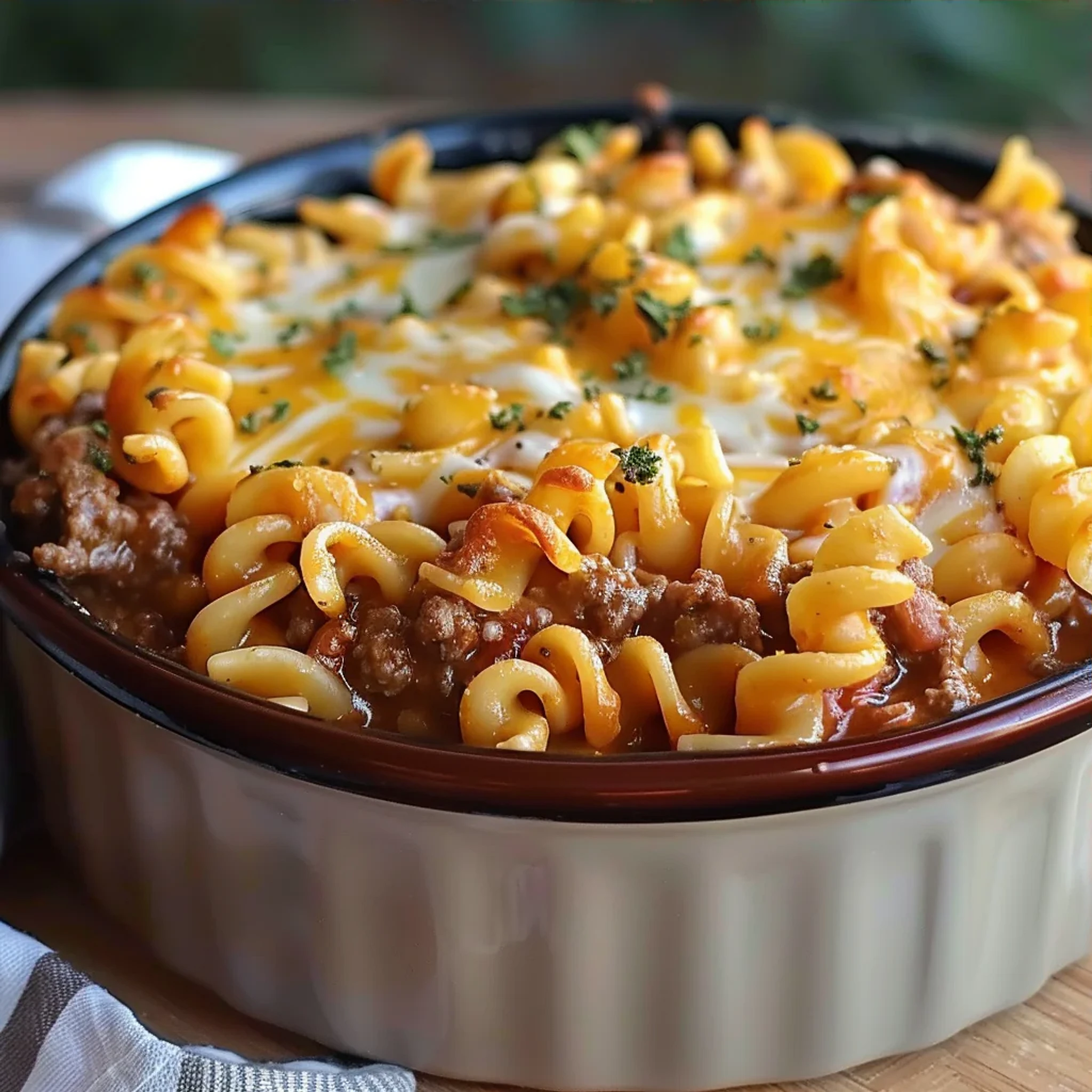 Easy Ground Beef Casserole Recipe with Eggs - Recipe Image
