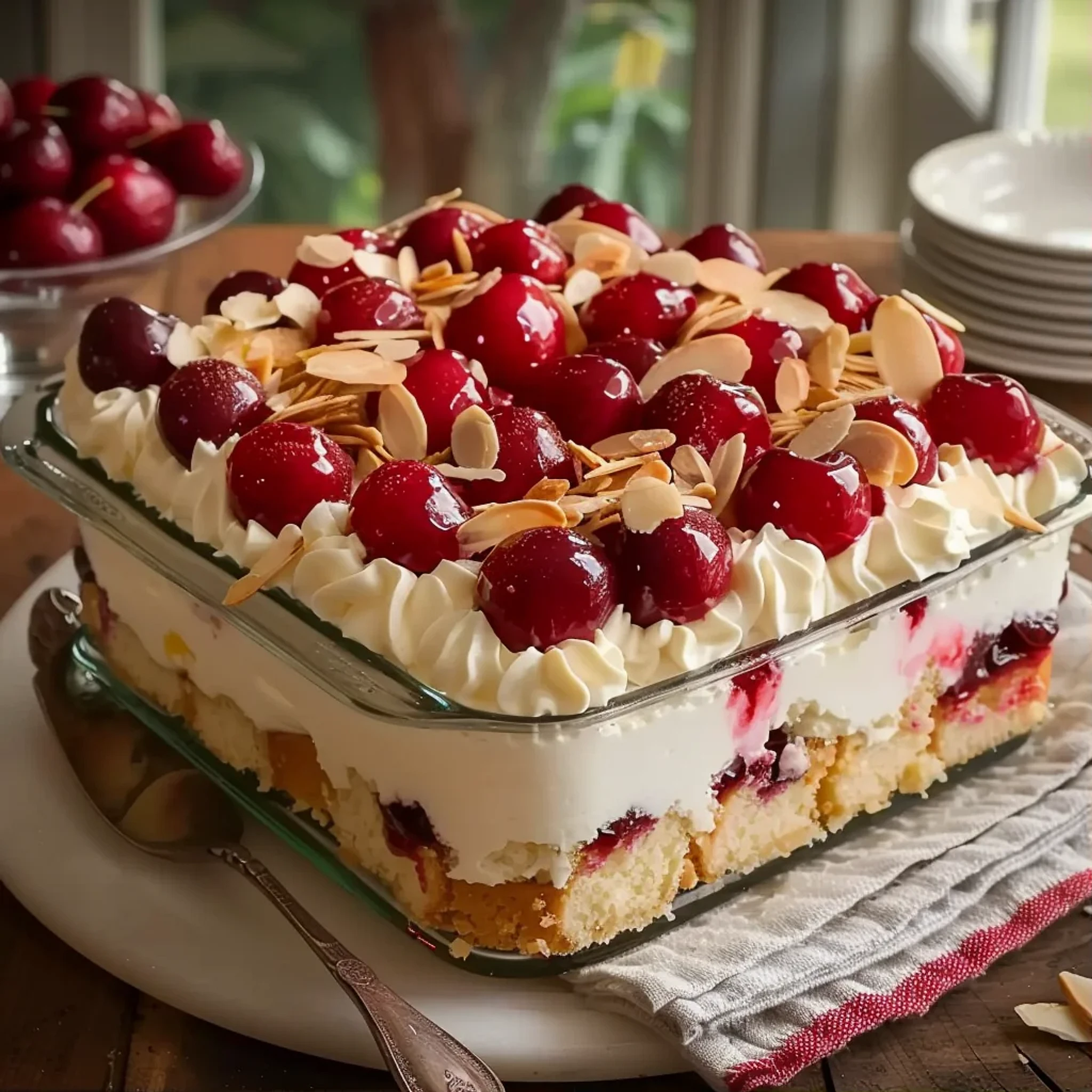 Heavenly Easy Angel Food Cake with Cherry Filling Recipe - Recipe Image