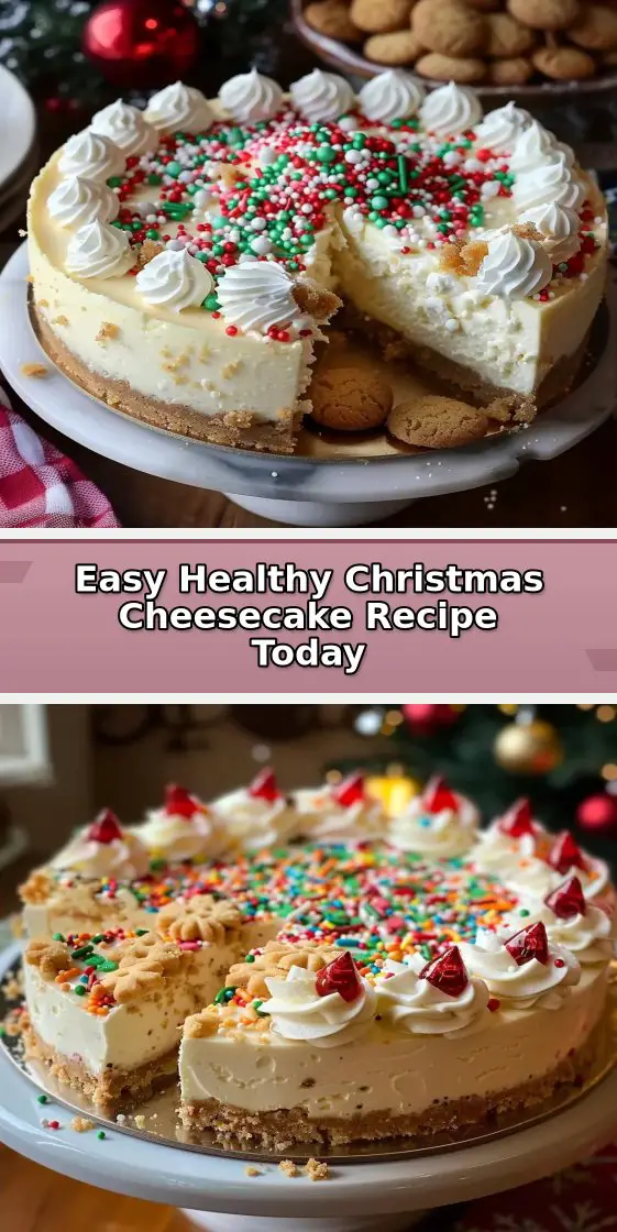 Christmas Sugar Cookie Cheesecake