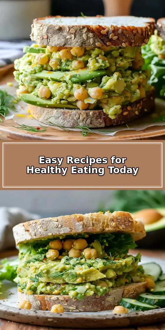 Smashed Chickpea Avocado Dill Pickle Sandwiches