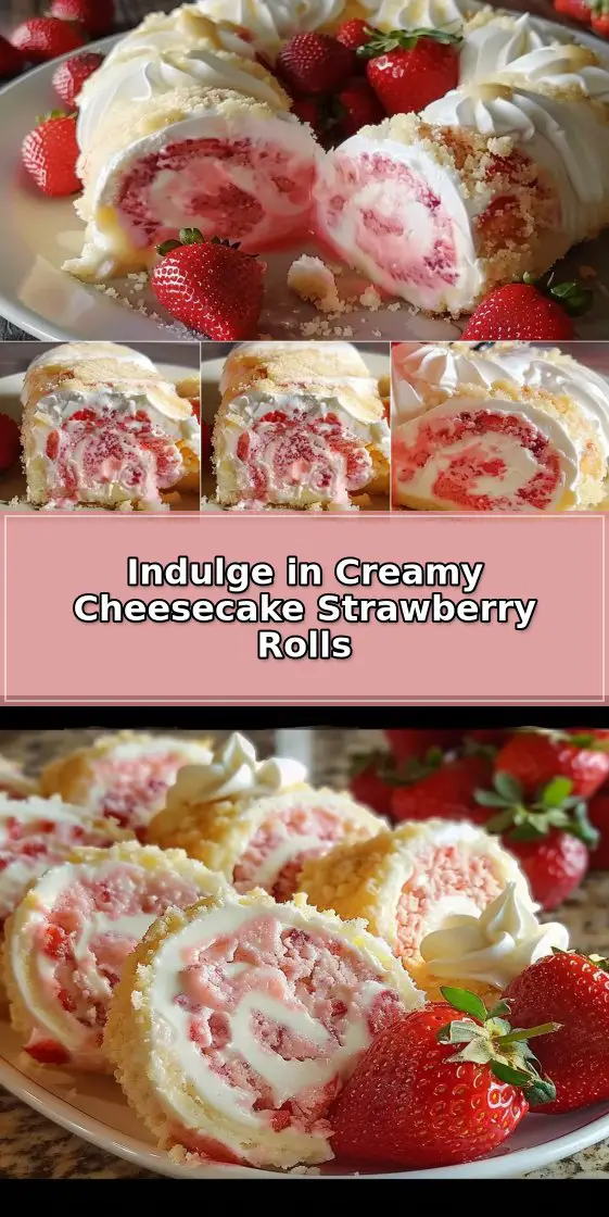 Strawberry Shortcake Cheesecake Rolls