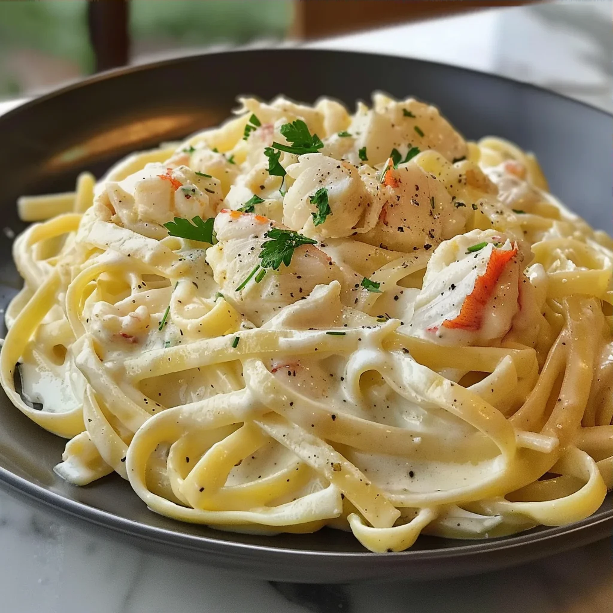 Creamy Crab Fettuccine Alfredo: Best Chowder Recipe Ever - Recipe Image