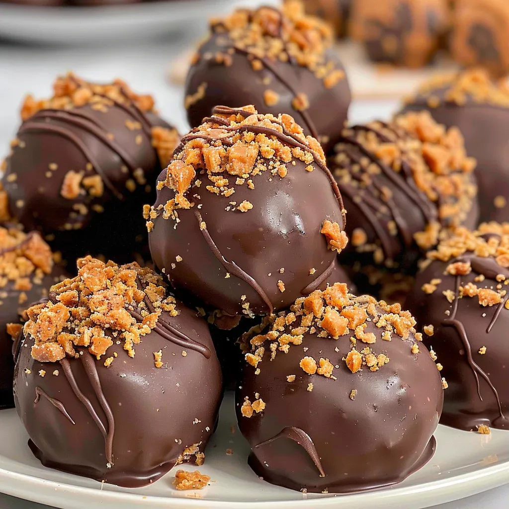 Easy Butterfinger Balls Recipe No Bake Treat - Recipe Image
