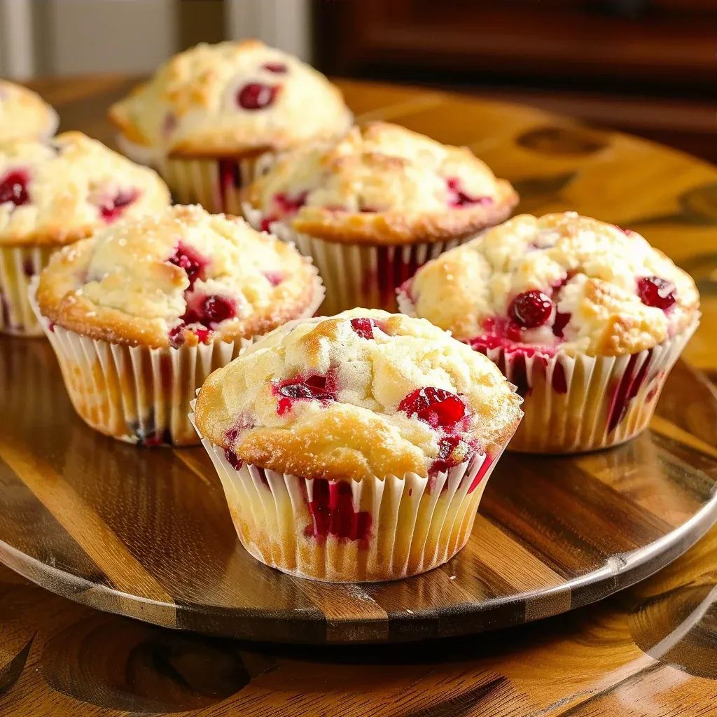 Cranberry Cream Cheese Muffins - Recipe Image