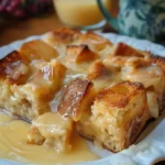 Grandma’s Old-Fashioned Bread Pudding with Warm Vanilla Sauce - Recipe Image