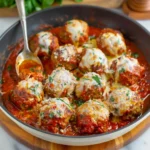 Tender Ricotta Meatballs in Rich Tomato Sauce - Recipe Image