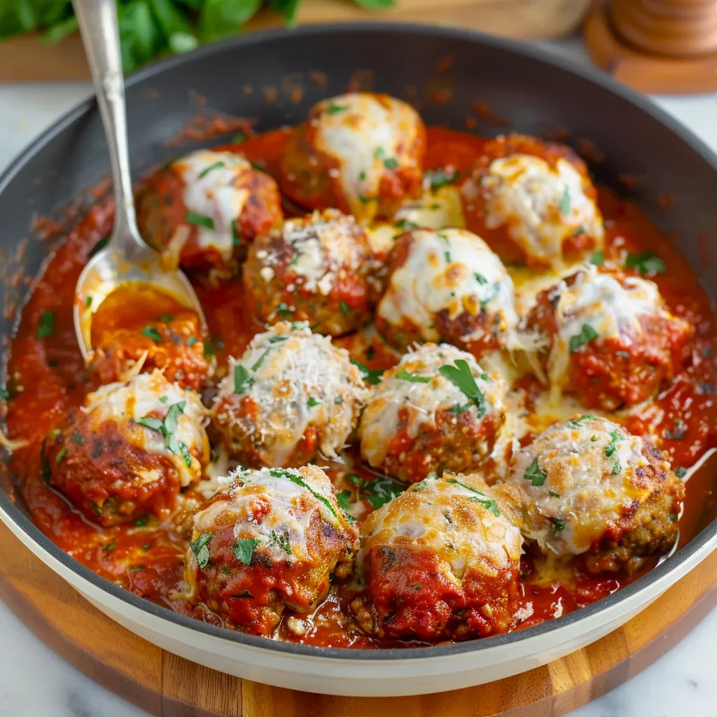 Tender Ricotta Meatballs in Rich Tomato Sauce - Recipe Image