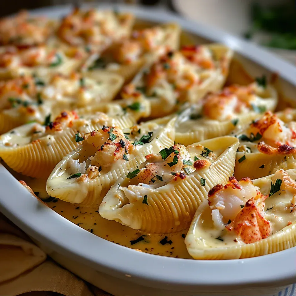 Creamy Seafood Stuffed Shells (Restaurant-Style!) - Recipe Image
