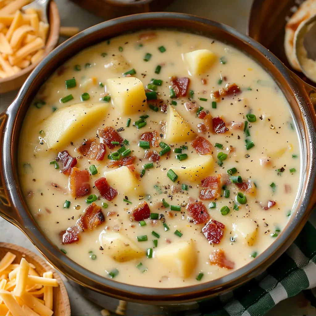 Copycat Outback Potato Soup Recipe (Ultra Creamy & Loaded!) - Recipe Image