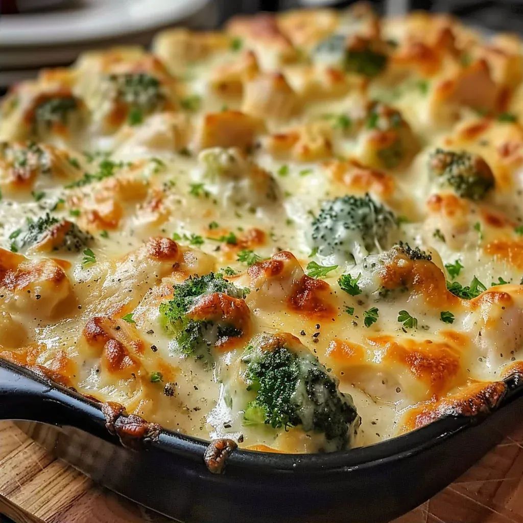 Creamy Keto Chicken Alfredo Broccoli Bake You’ll Crave Every Night - Recipe Image
