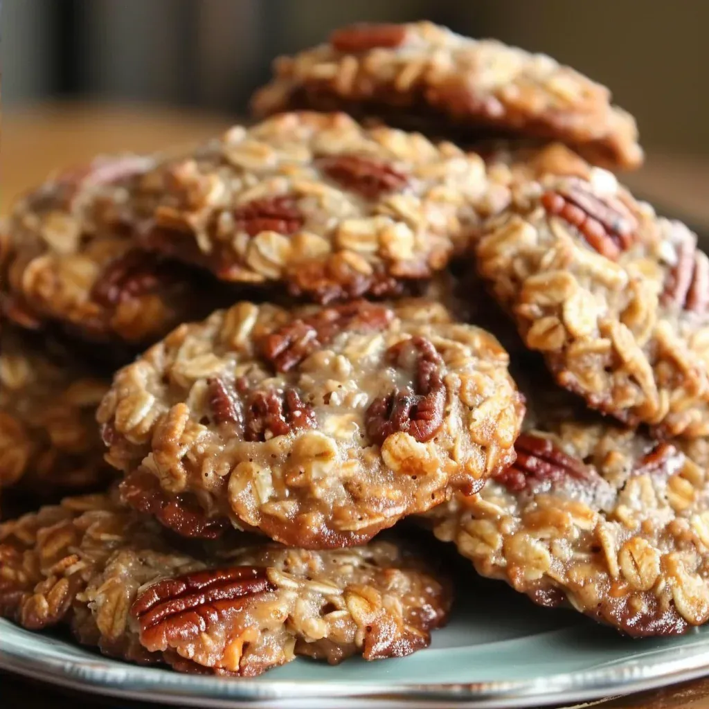 Bakery Style Pecan Pie Oatmeal Cookies That Are Soft Chewy and Irresistible - Recipe Image