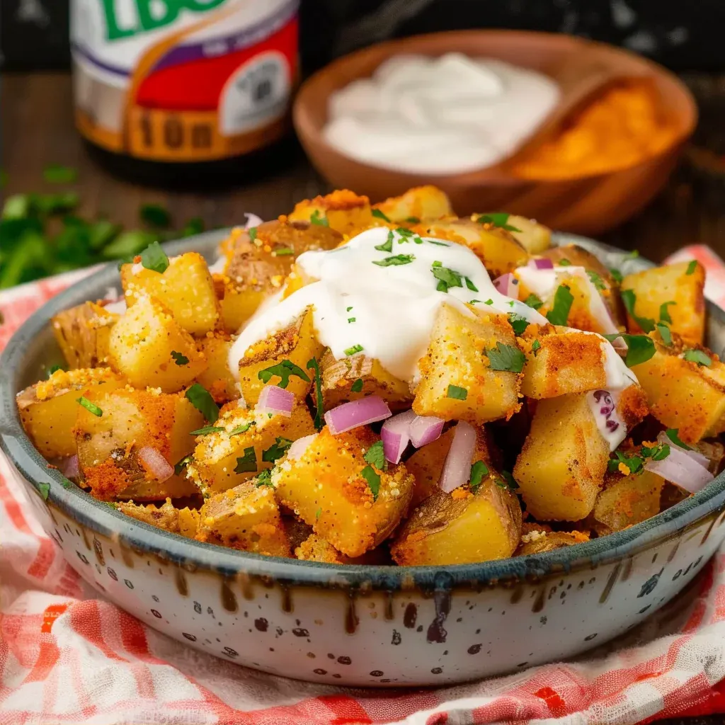 Cheesy Fiesta Potatoes Recipe Better Than Taco Bell - Recipe Image