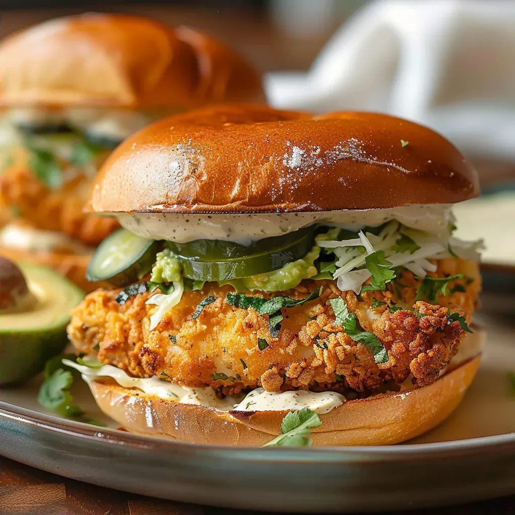 Crispy Cilantro Lime Chicken Sandwich Recipe - Recipe Image