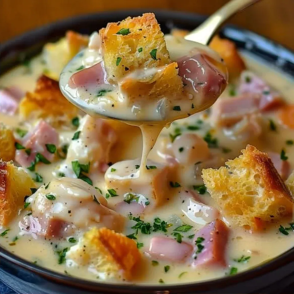 Creamy Chicken Cordon Bleu Soup - Recipe Image