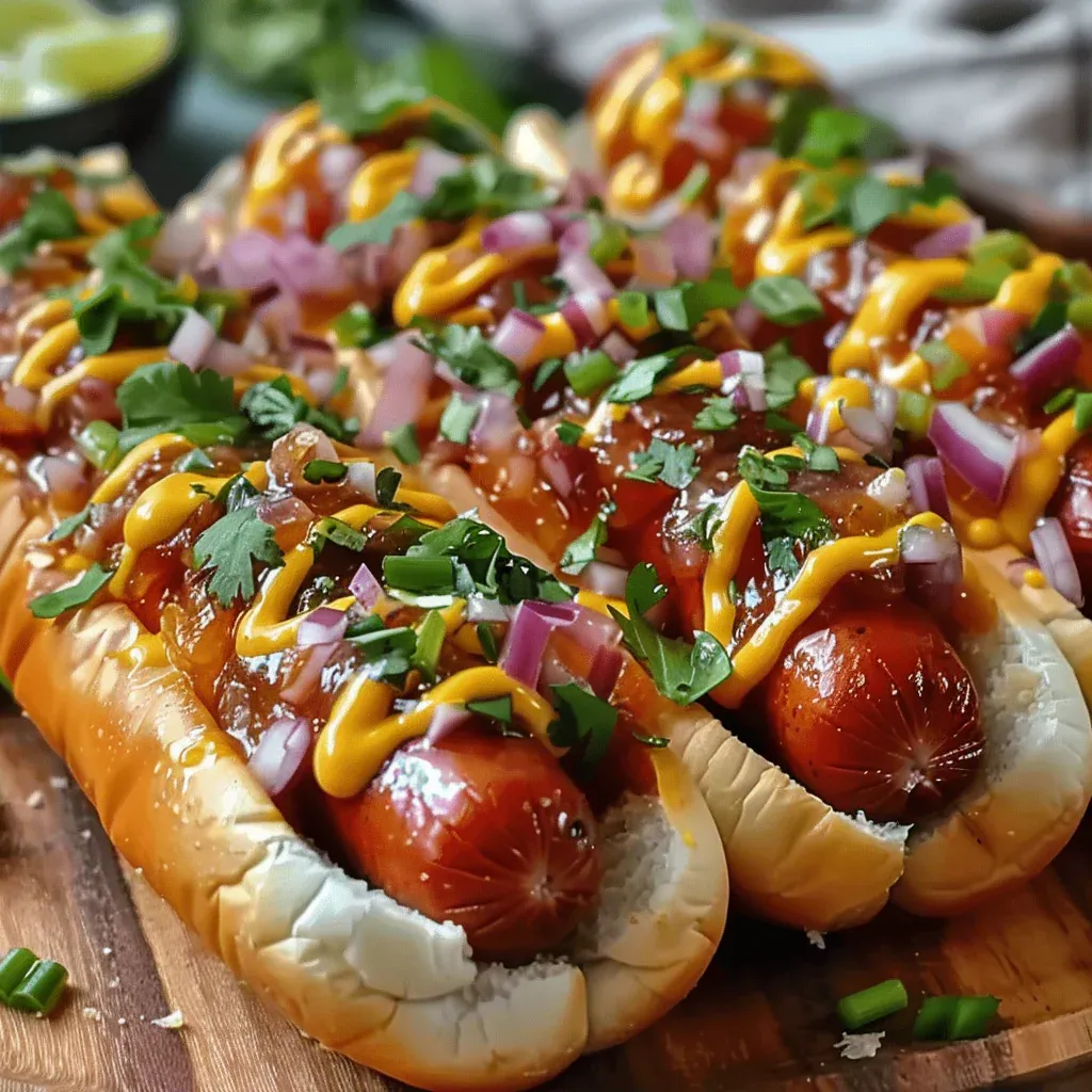 Flavorful Firecracker Hot Dogs for Your 4th of July Party - Recipe Image