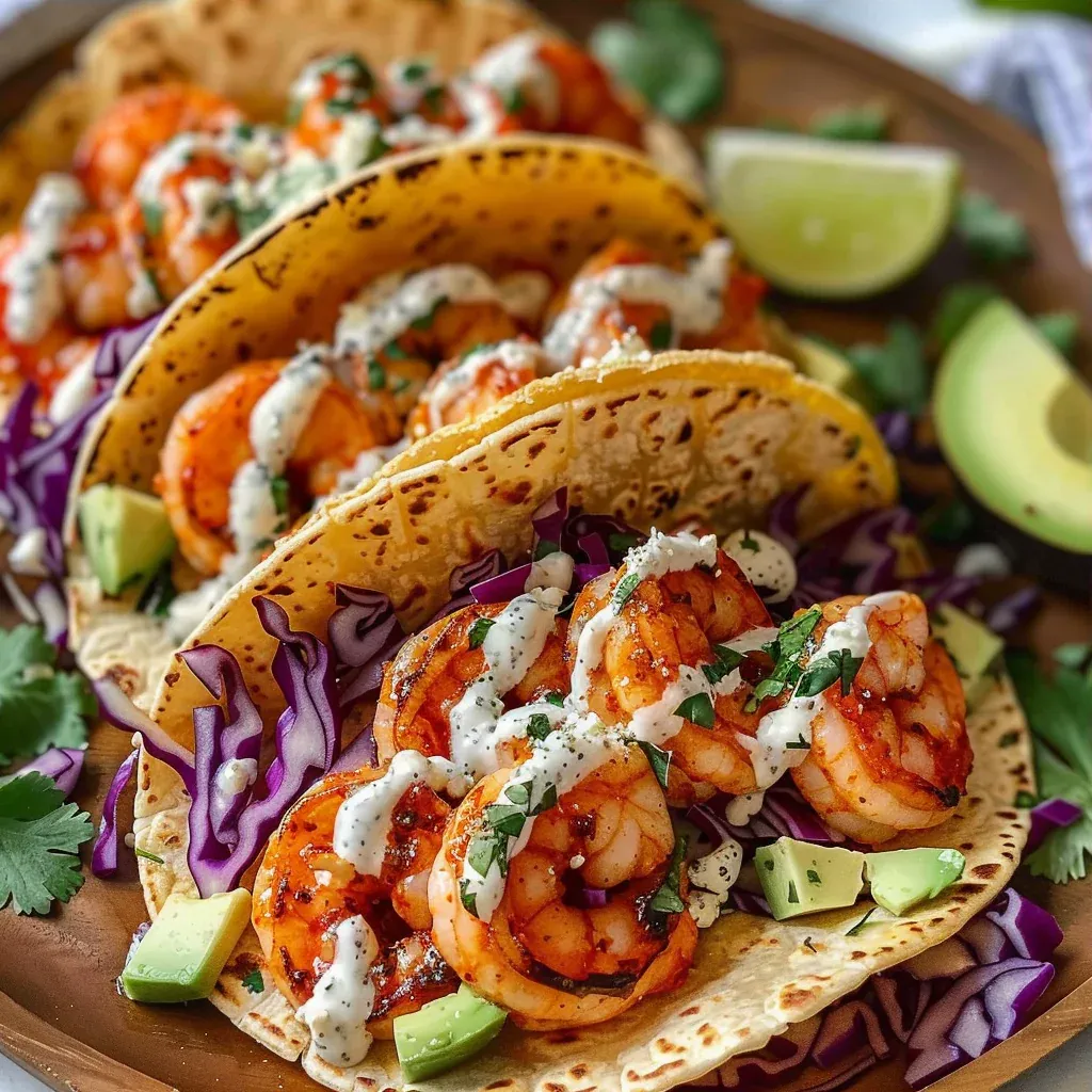 Mouthwatering Shrimp Tacos with Creamy Sauce You Will Crave All Week - Recipe Image
